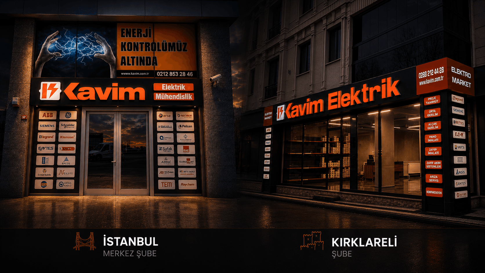 Kavim Elektrik şubeler
